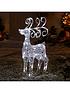  image of spun-acrylic-light-up-standing-reindeer-outdoor-christmas-decoration