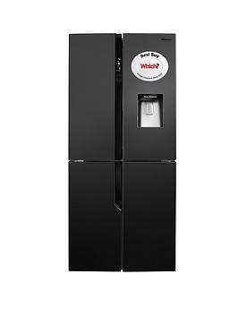 Hisense   Rq560N4Wb1 79Cm Wide American Style Multi-Door Fridge Freezer With Water Dispenser - Black (Doorstep Delivery Only)