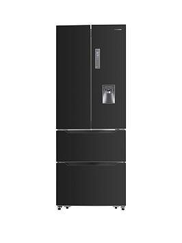 Hisense   Rf528N4Wb1 70Cm Wide French Door Style Fridge Freezer With Water Dispenser - Black (Doorstep Delivery Only)