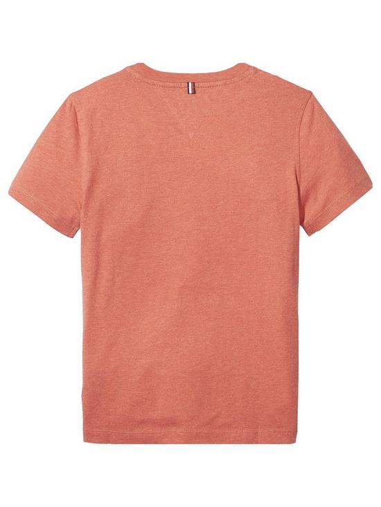 back image of tommy-hilfiger-boys-essential-flag-t-shirt-red