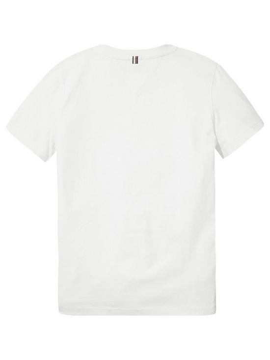 back image of tommy-hilfiger-boys-essential-flag-t-shirtnbsp--bright-white