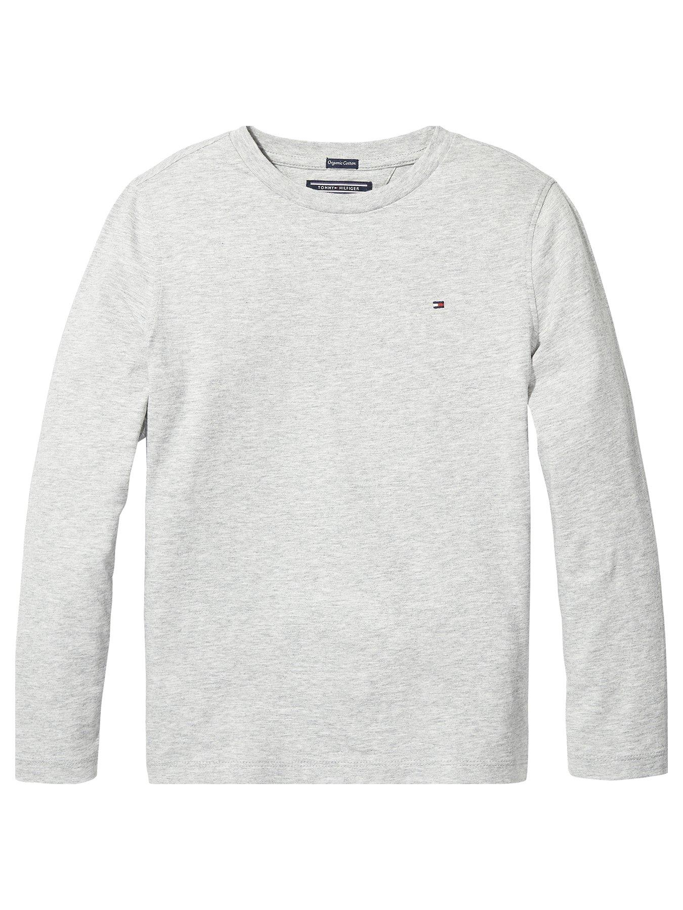 tommy hilfiger logo flag t shirt grey