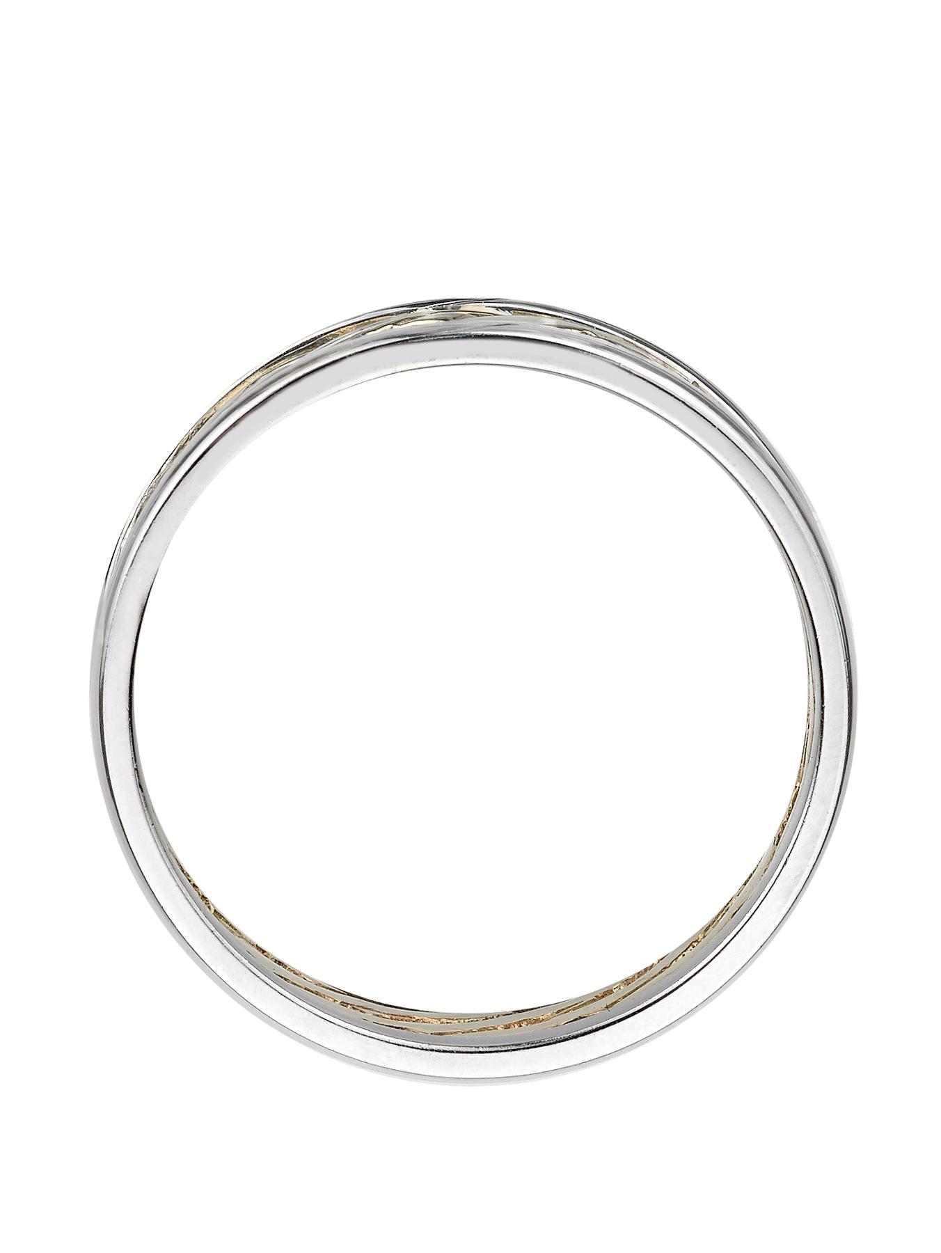 Image 2 of 3 of The Love Collection 9 Carat 2 Colour Gold Celtic Wedding Band 7mm