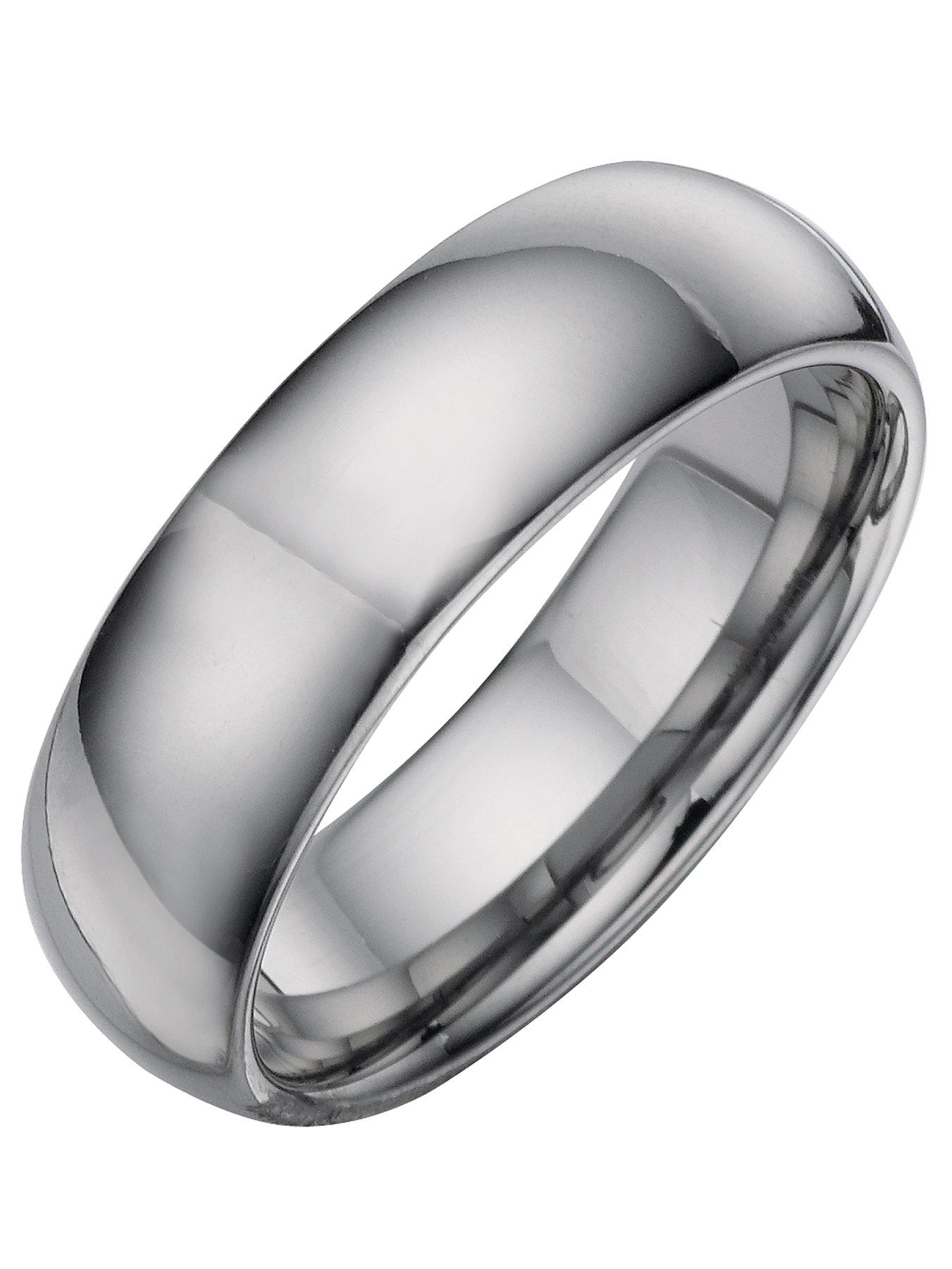 The Love Collection 7mm Tungsten Court Wedding Ring
