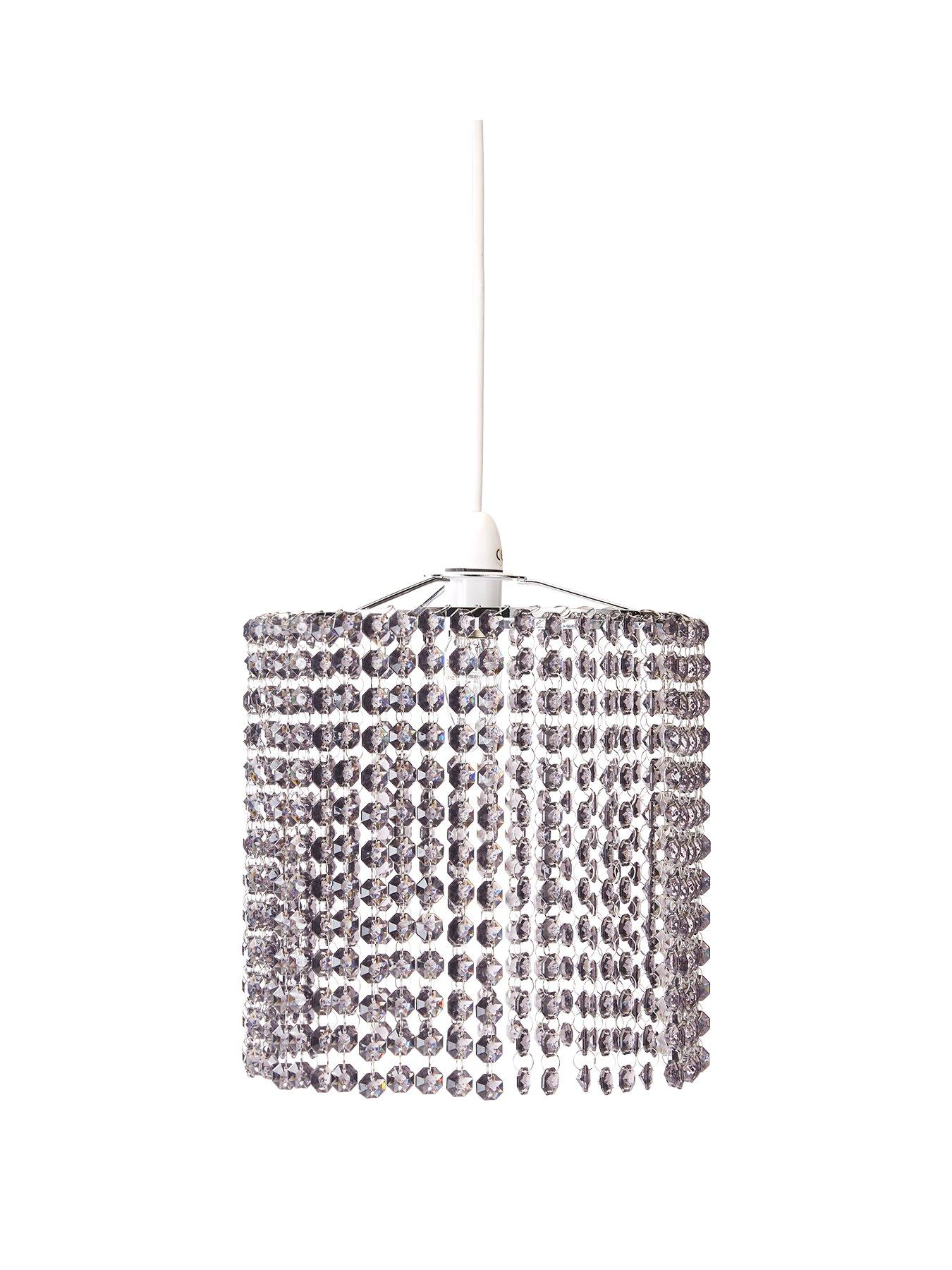 white light shade with crystals