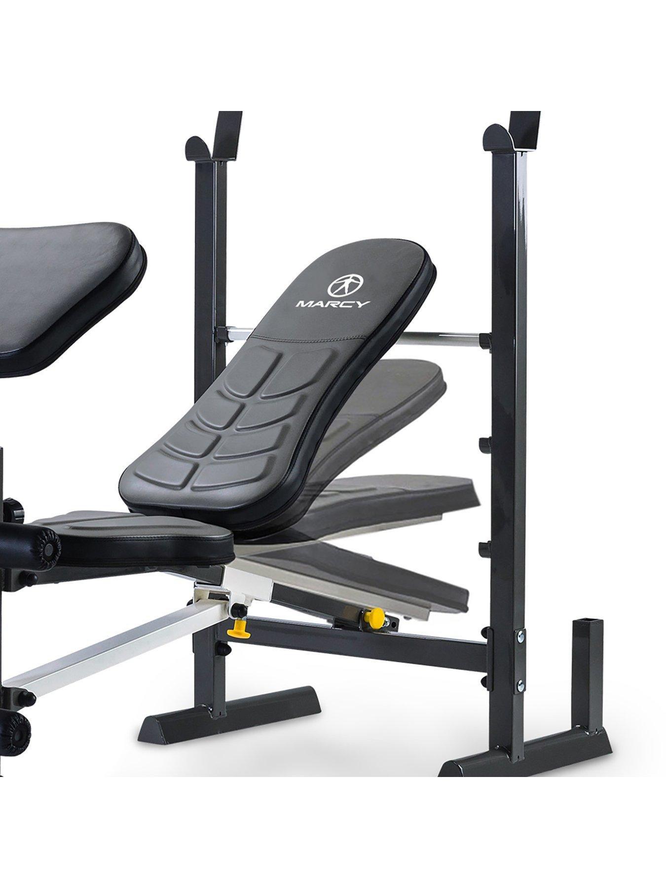  image of marcy-folding-standard-weight-bench-with-rack