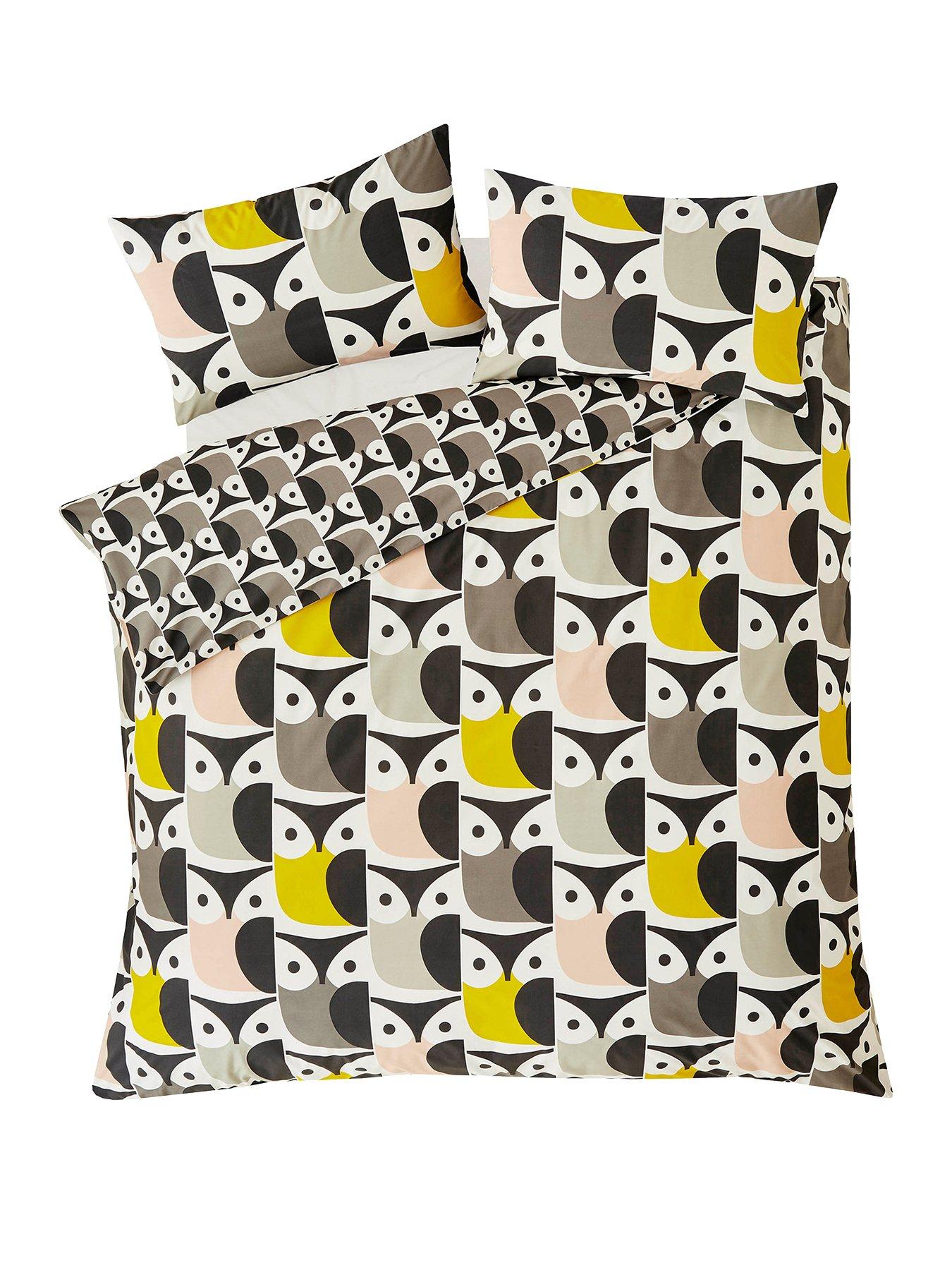 Orla Kiely House Big Owl Cotton Duvet Cover Littlewoods Com