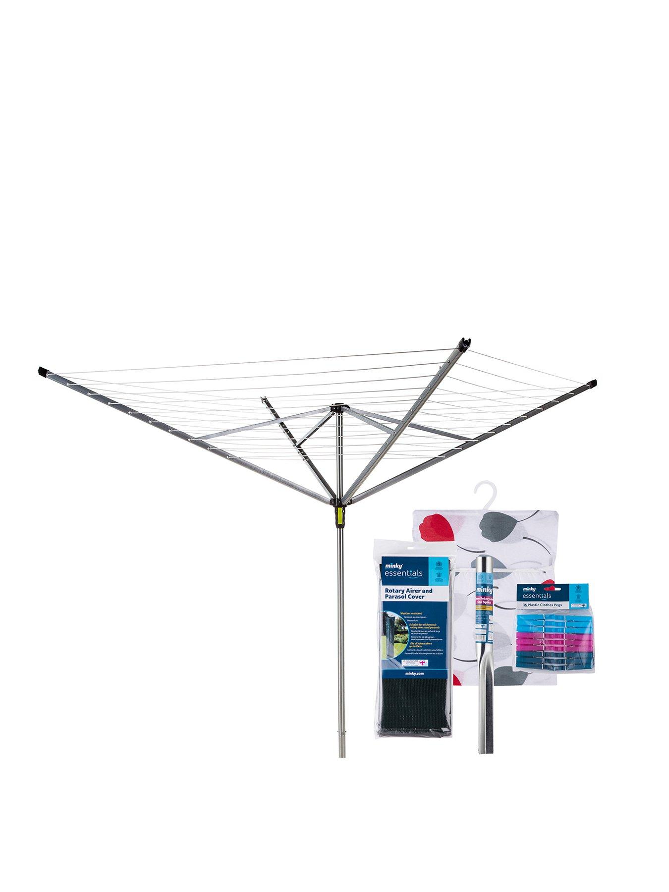 Image 1 of 5 of Minky Outdoor Rotary Airer With Accessories 50M 4 Arm