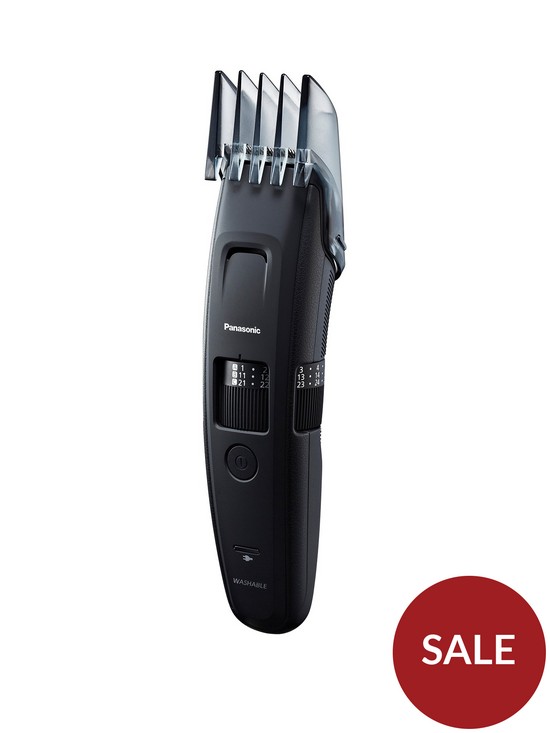 front image of panasonic-er-gb86-wet-and-dry-beard-trimmer-with-long-beard-attachment