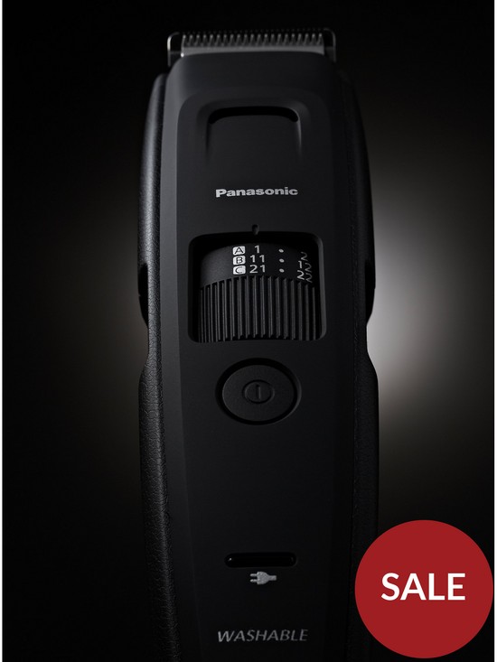 back image of panasonic-er-gb86-wet-and-dry-beard-trimmer-with-long-beard-attachment