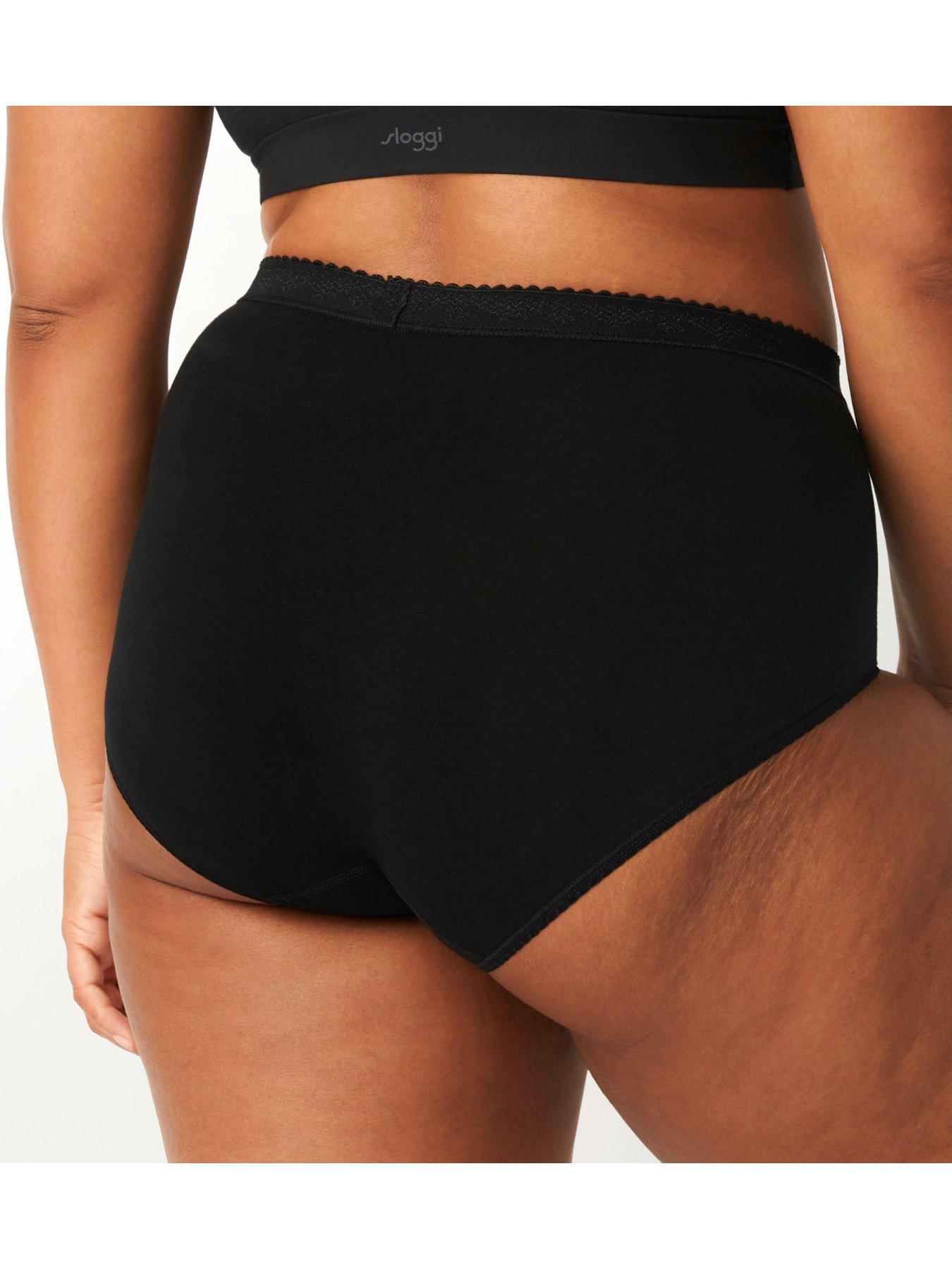 image of sloggi-2-pack-control-maxi-brief-black