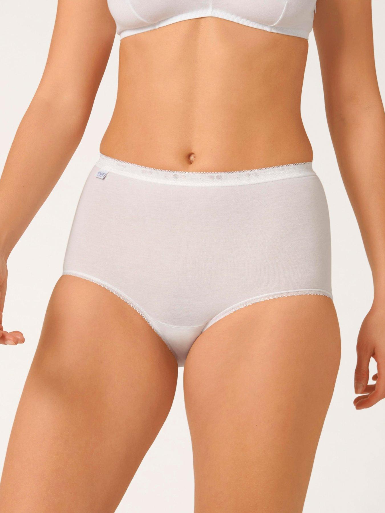 Sloggi 6 Pack Maxi Briefs - White