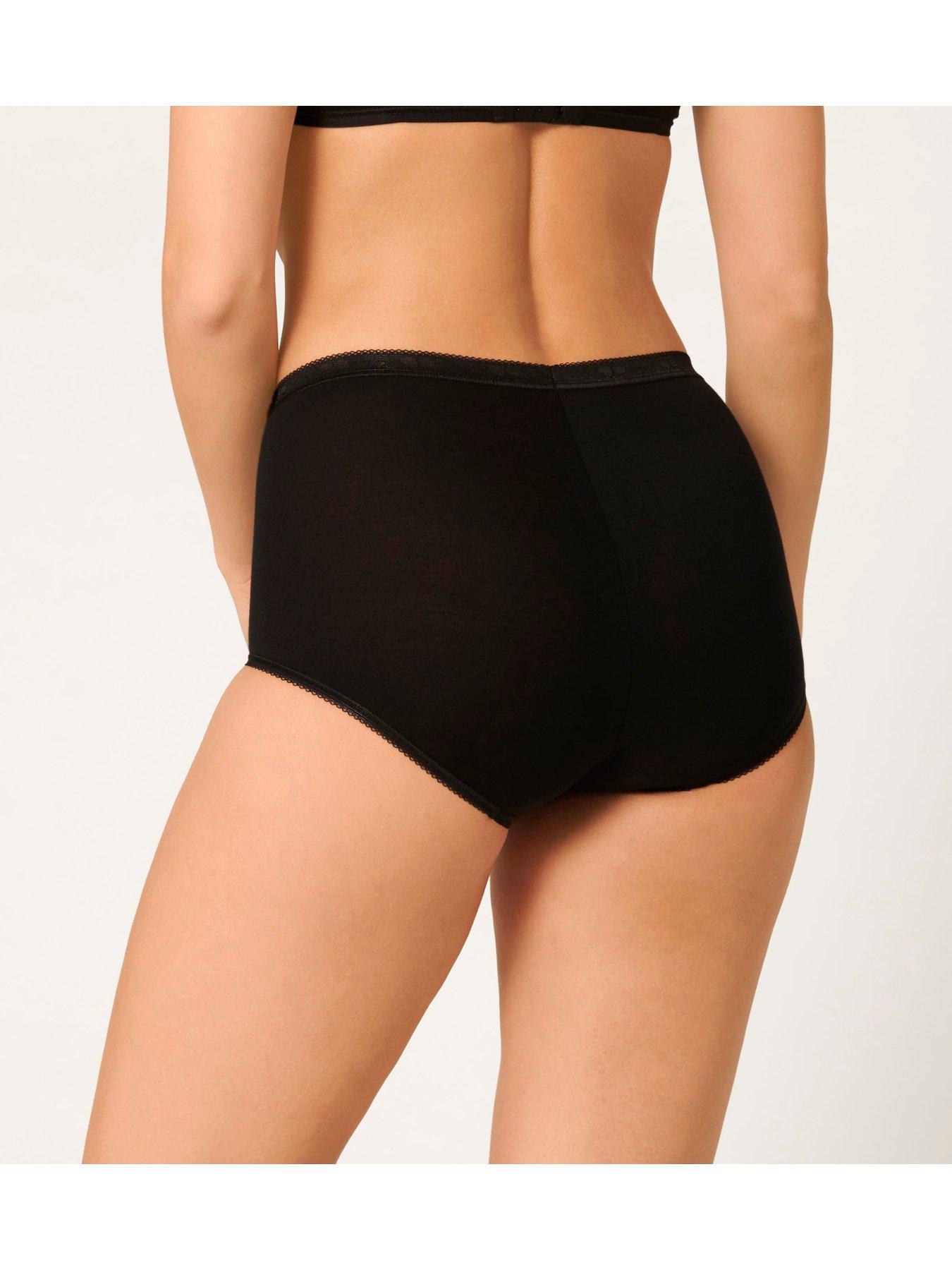 Image 3 of 3 of Sloggi Pk 3 Maxi Briefs - Black
