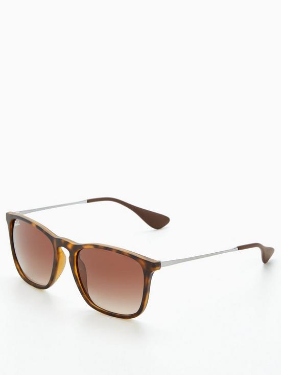 stillFront image of ray-ban-chris-square-sunglasses-rubber-havana