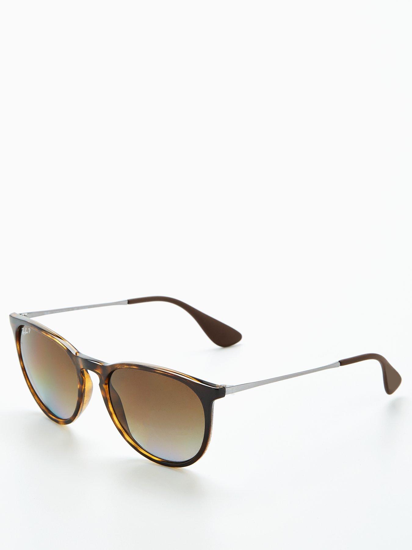 Ray-Ban Erika Phantos Sunglasses Light Havana Frame With Brown Gradient Polar Lens