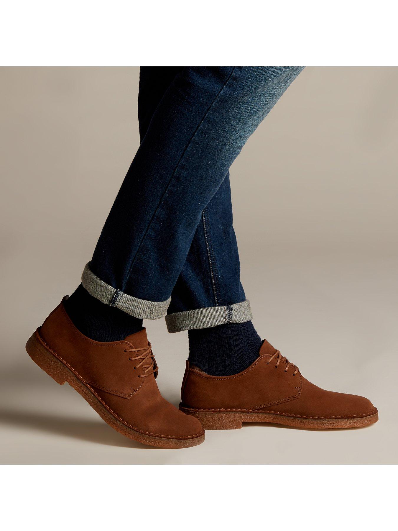 clarks desert boots cola suede