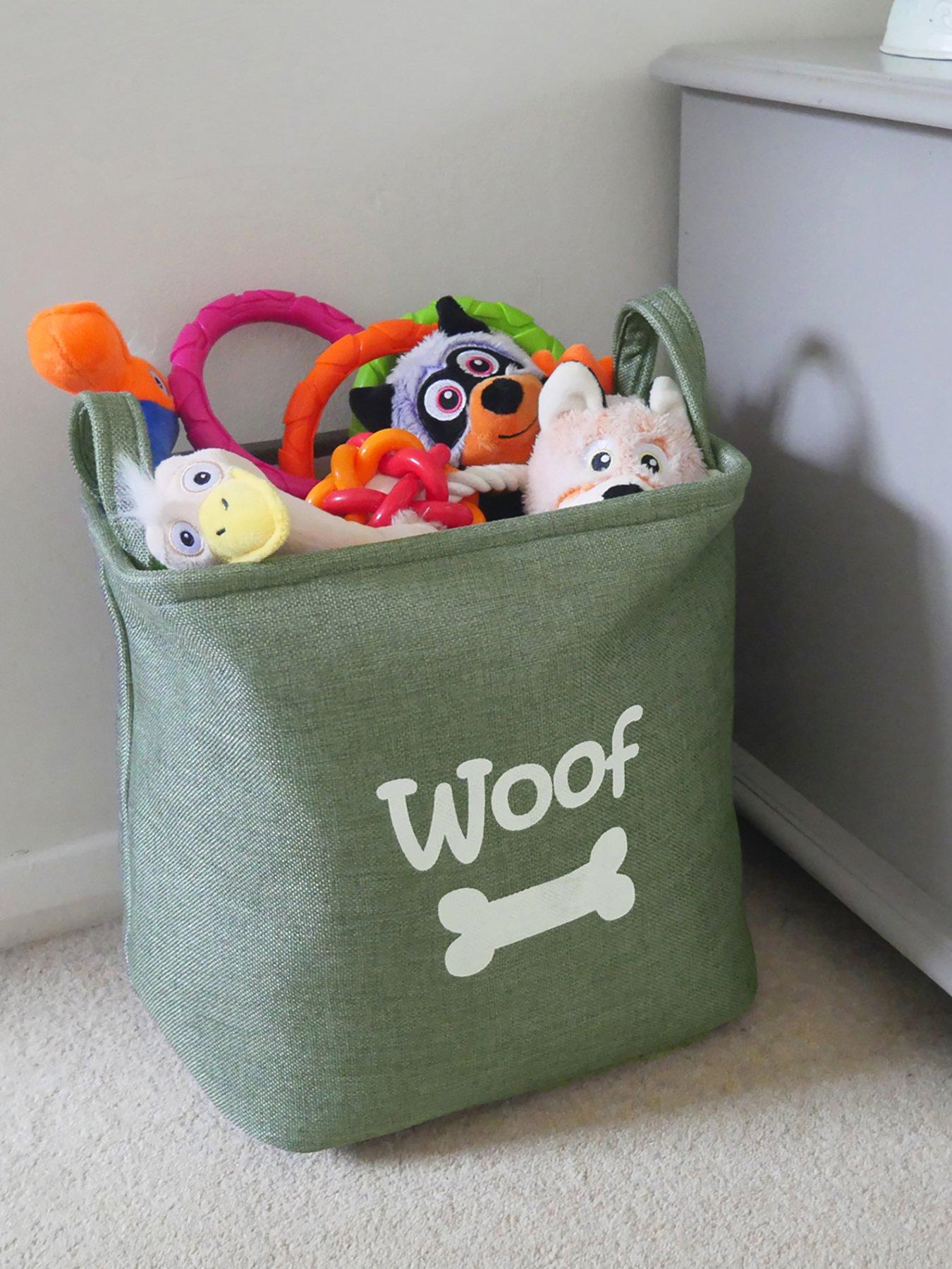 Image 1 of 2 of Rosewood Forest Canvas Pet Toy Basket