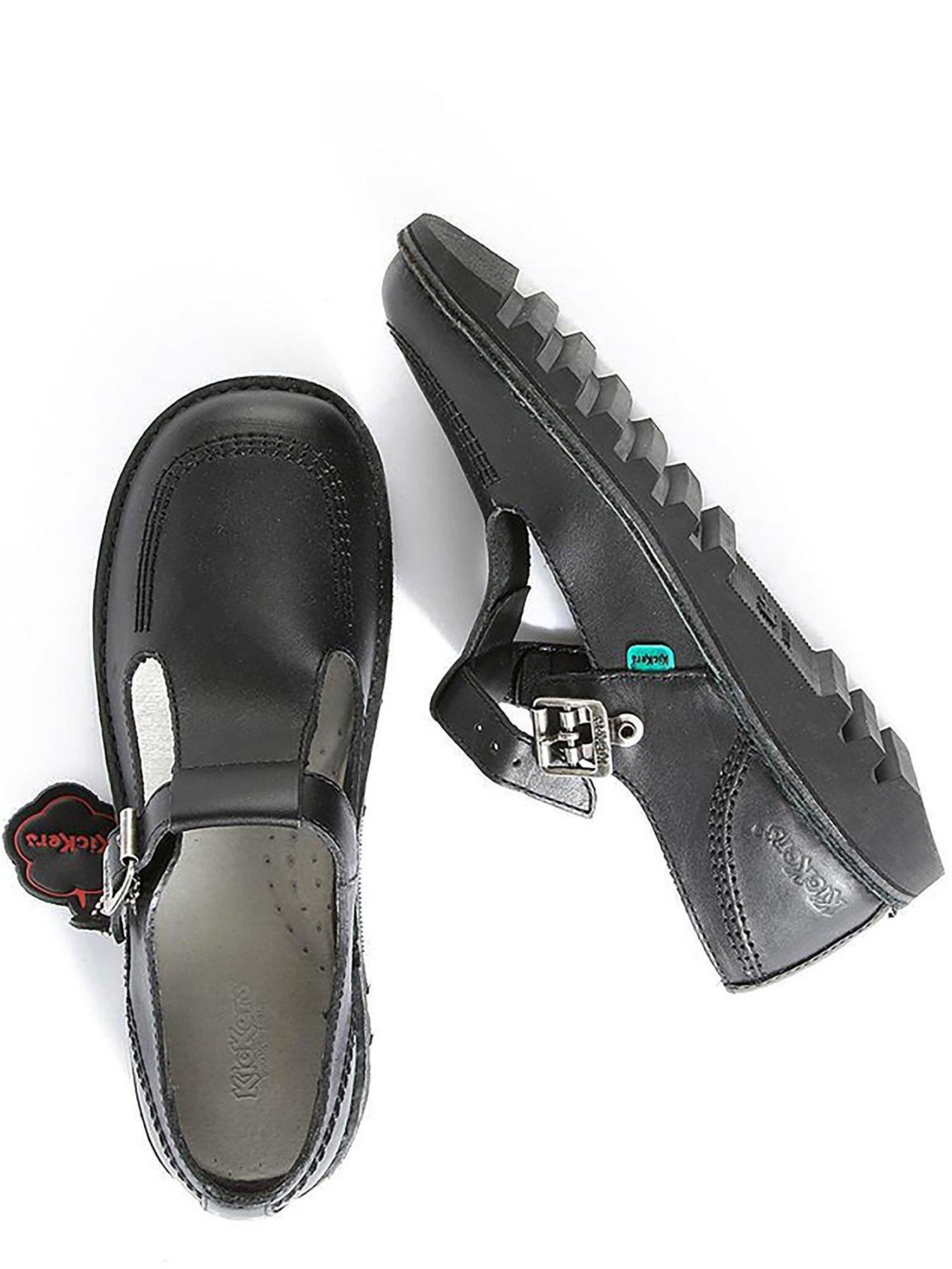 Image 3 of 6 of Kickers Kick Lo Aztec Leather&nbsp;Flat Shoe&nbsp;- Black