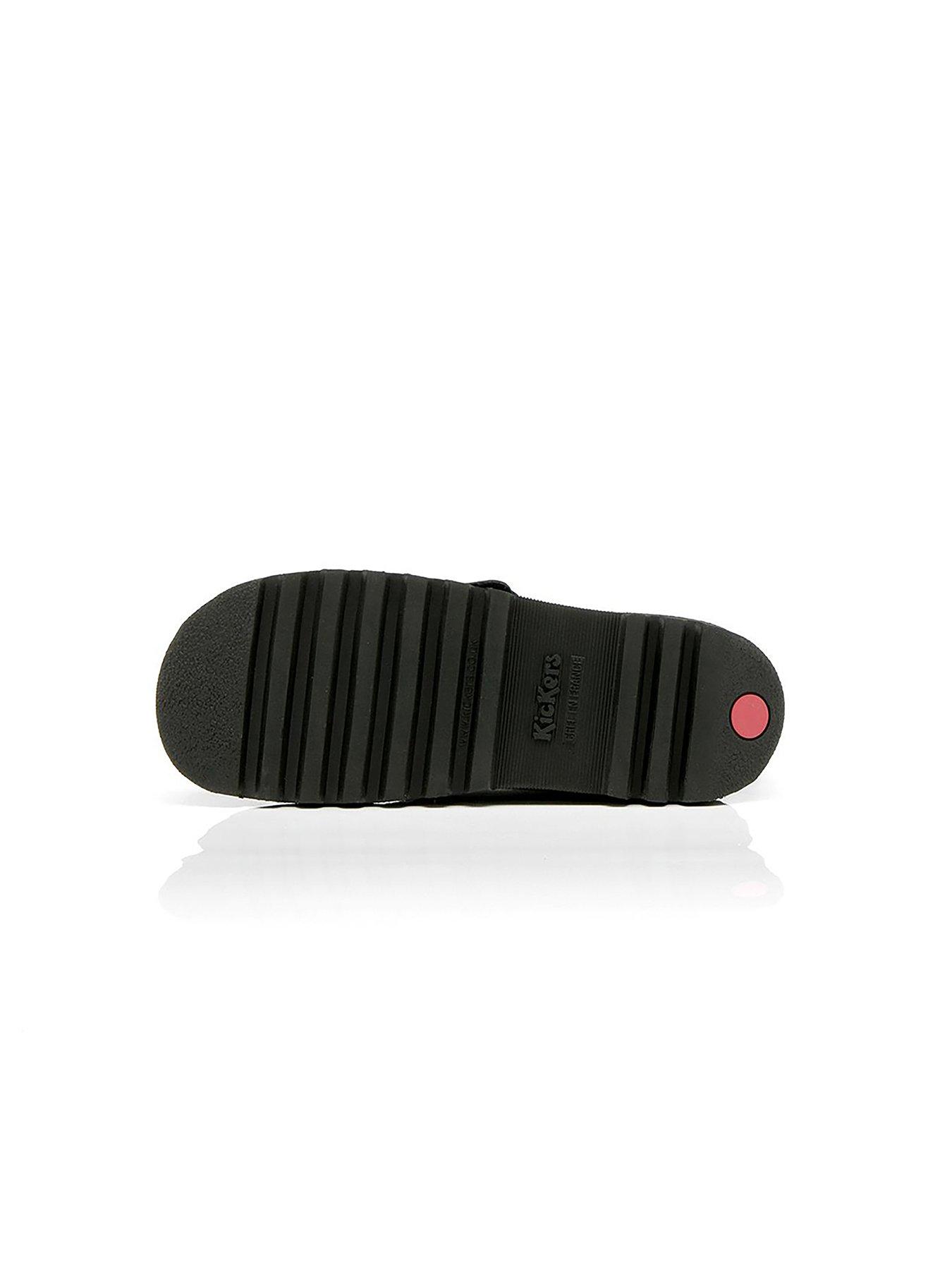 Image 4 of 6 of Kickers Kick Lo Aztec Leather&nbsp;Flat Shoe&nbsp;- Black