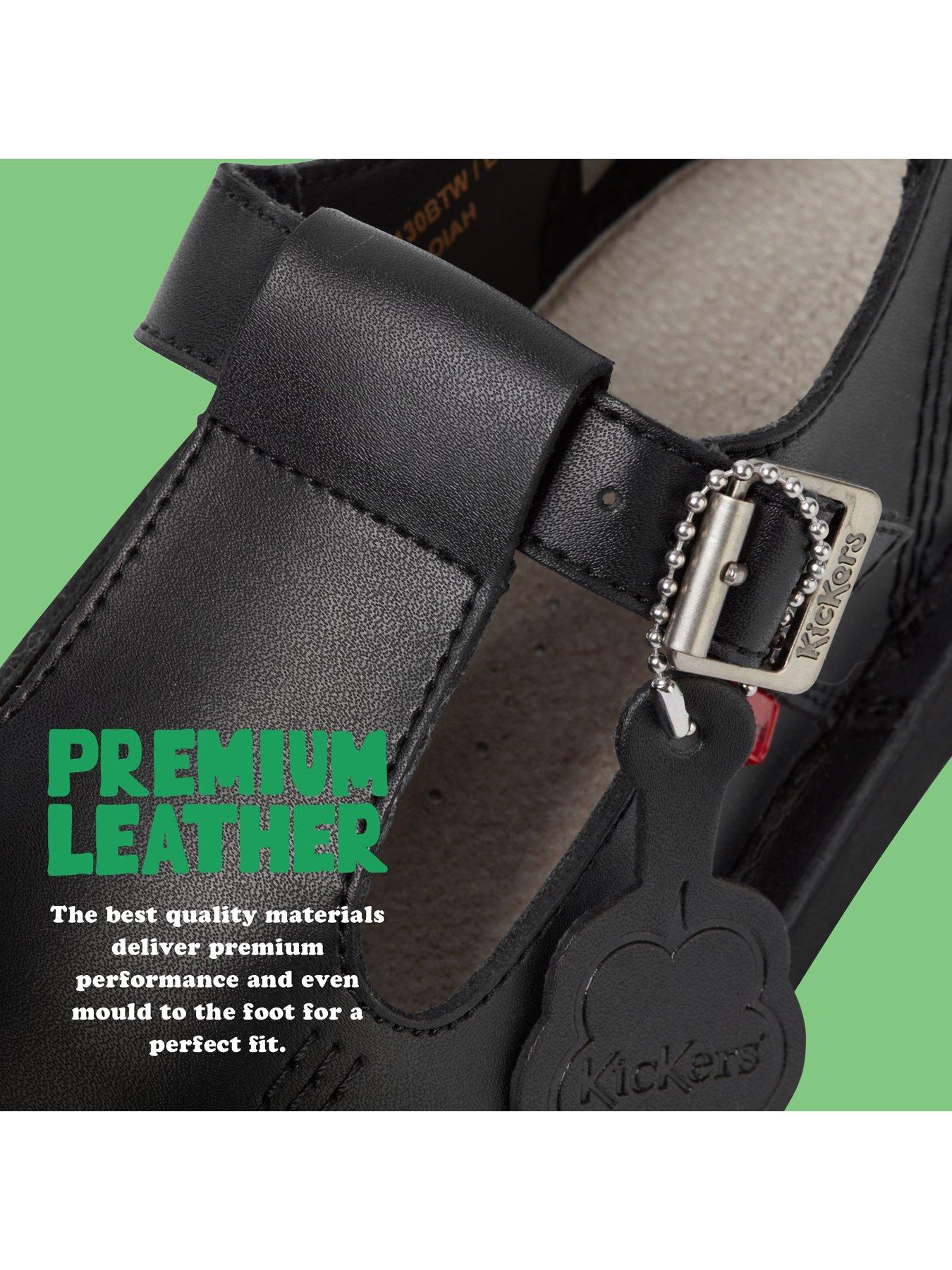Image 5 of 6 of Kickers Kick Lo Aztec Leather&nbsp;Flat Shoe&nbsp;- Black