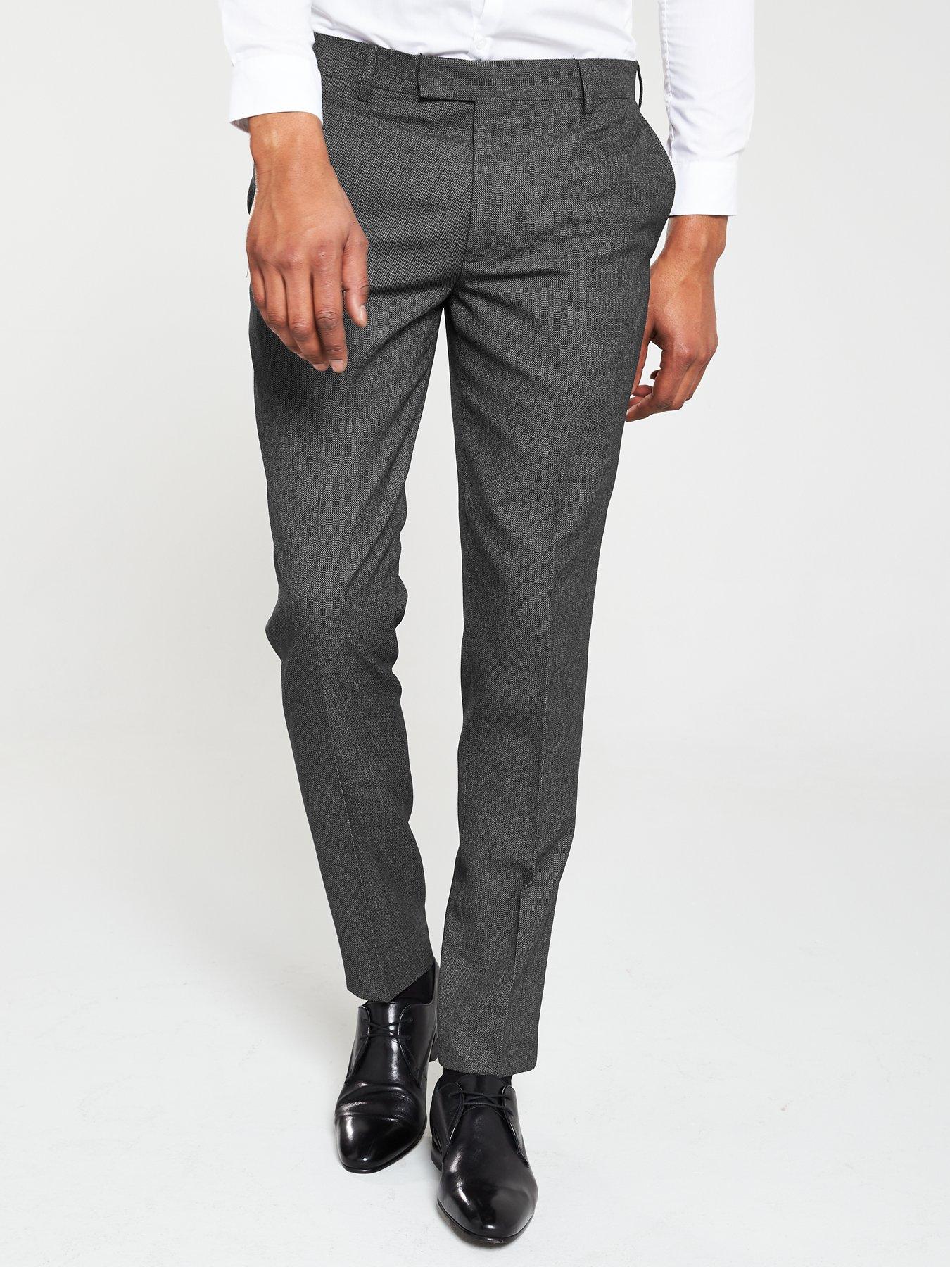 Harcourt Tapered Suit Trousers - Silver