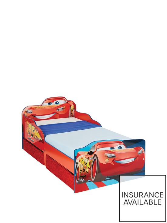 front image of disney-cars-toddler-bed-with-underbed-storage-by-hellohome