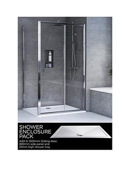 Aqualux Aqualux Aqx 6 Square Sliding Door Shower Enclosure And Aqua 25  ... Picture