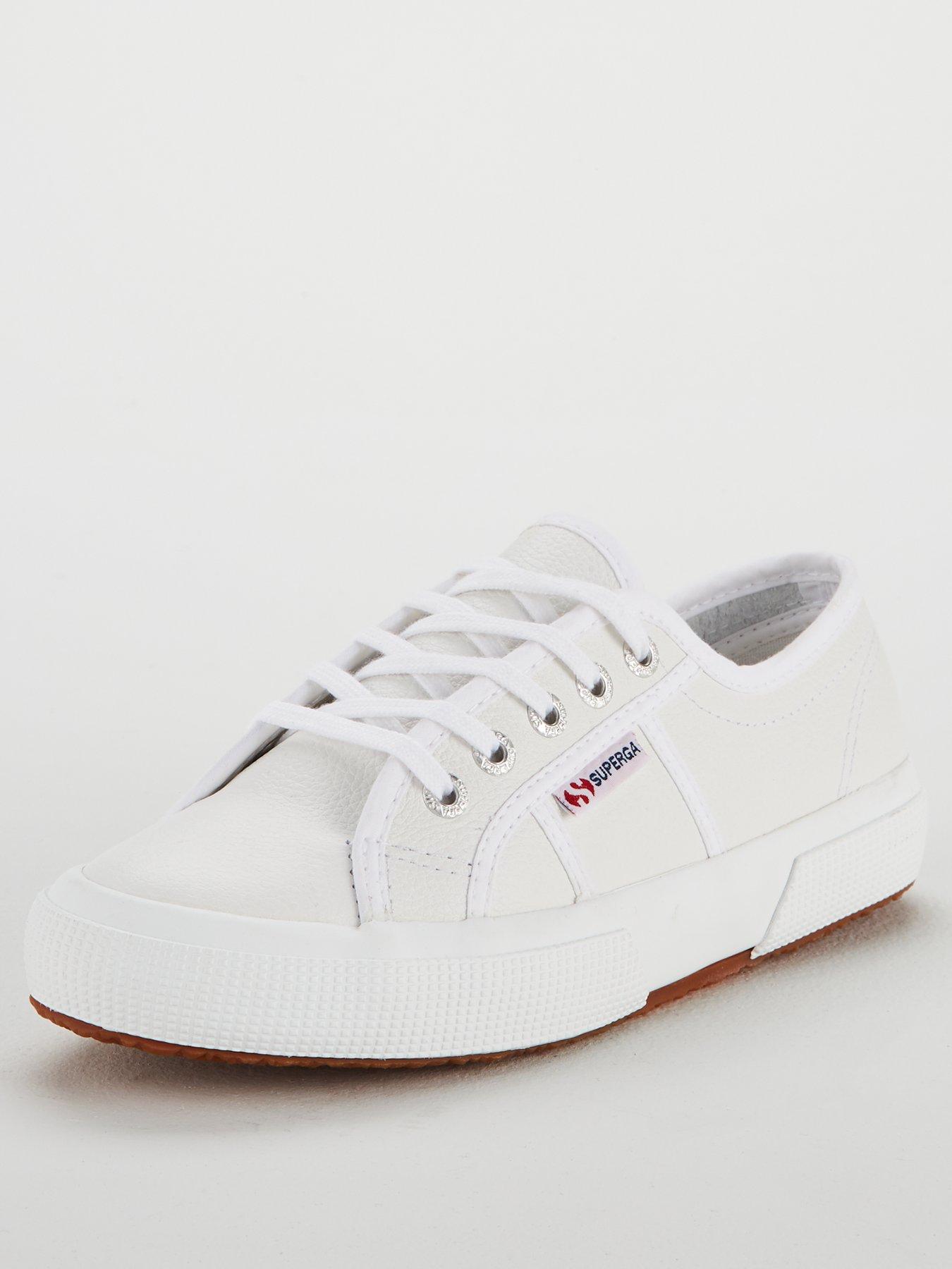 Superga on sale leather plimsolls