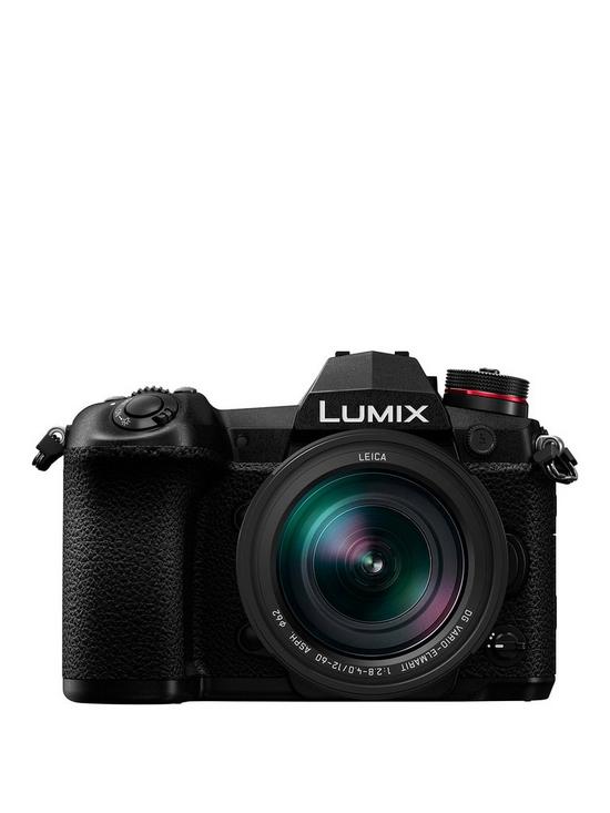 front image of panasonic-lumix-dc-g9meb-k-compact-system-mirrorless-camera-with-12-60mm-leica-lens