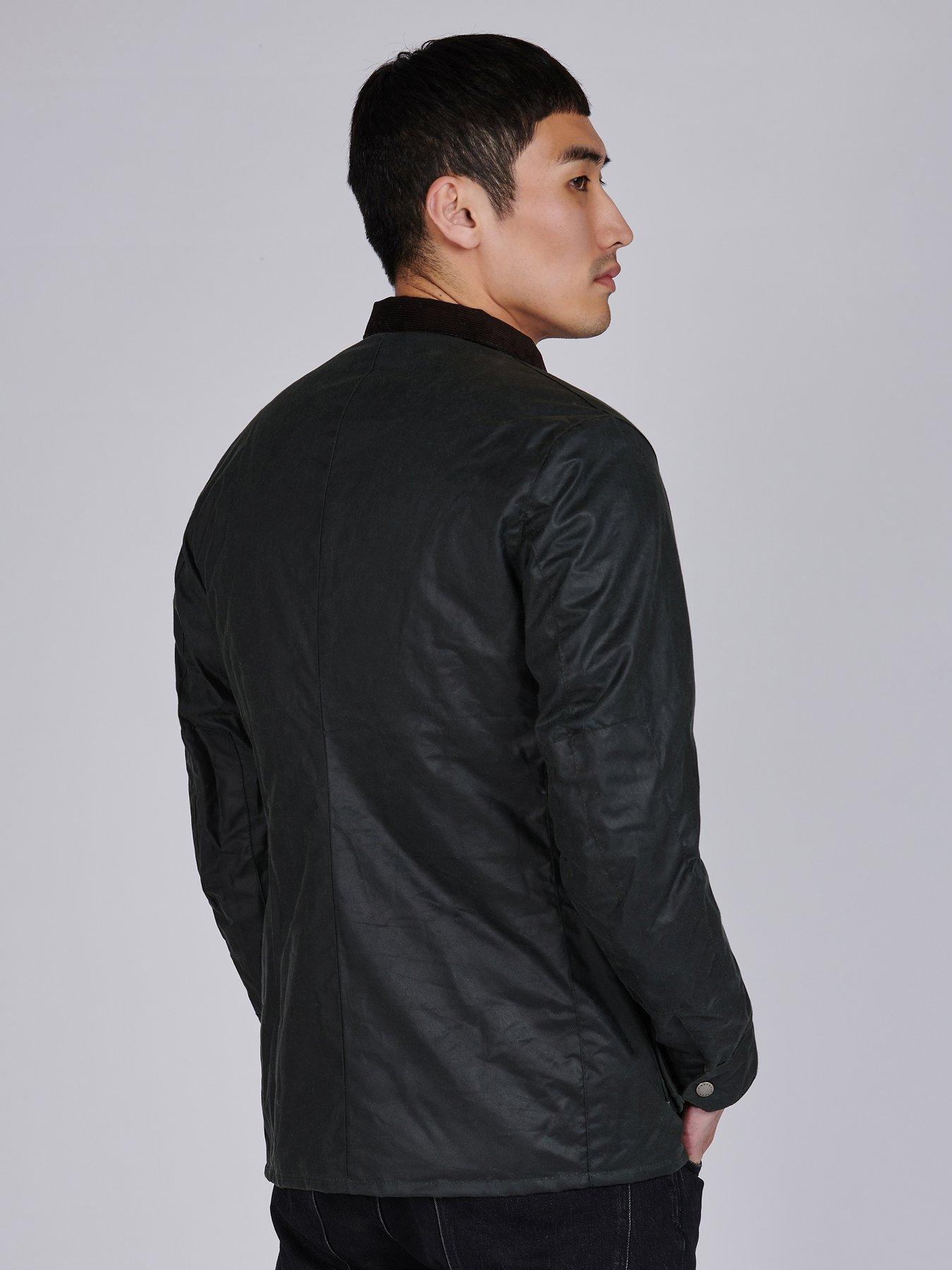  image of barbour-international-duke-wax-jacket-sage