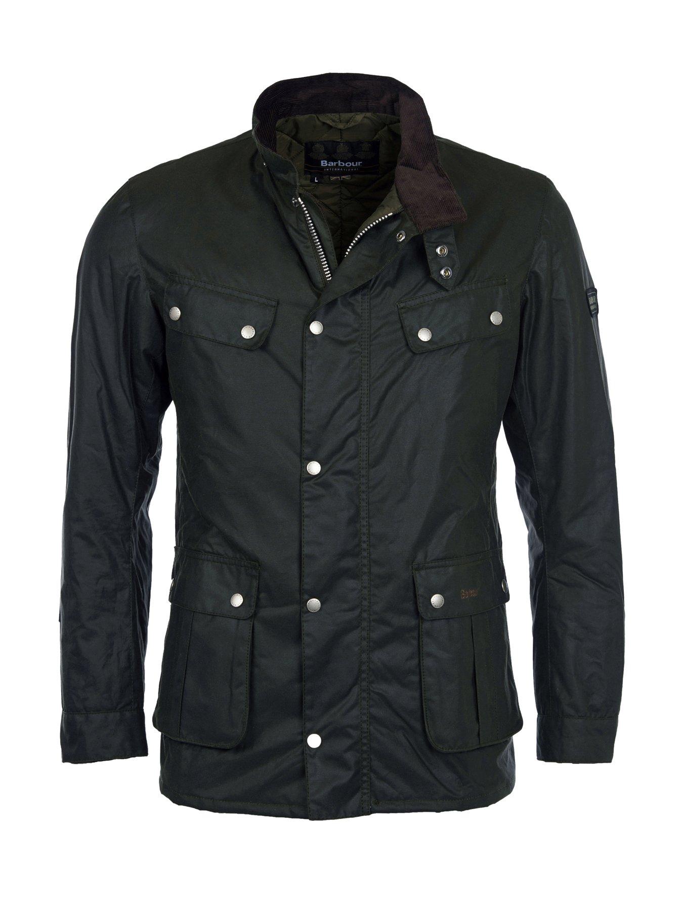  image of barbour-international-duke-wax-jacket-sage