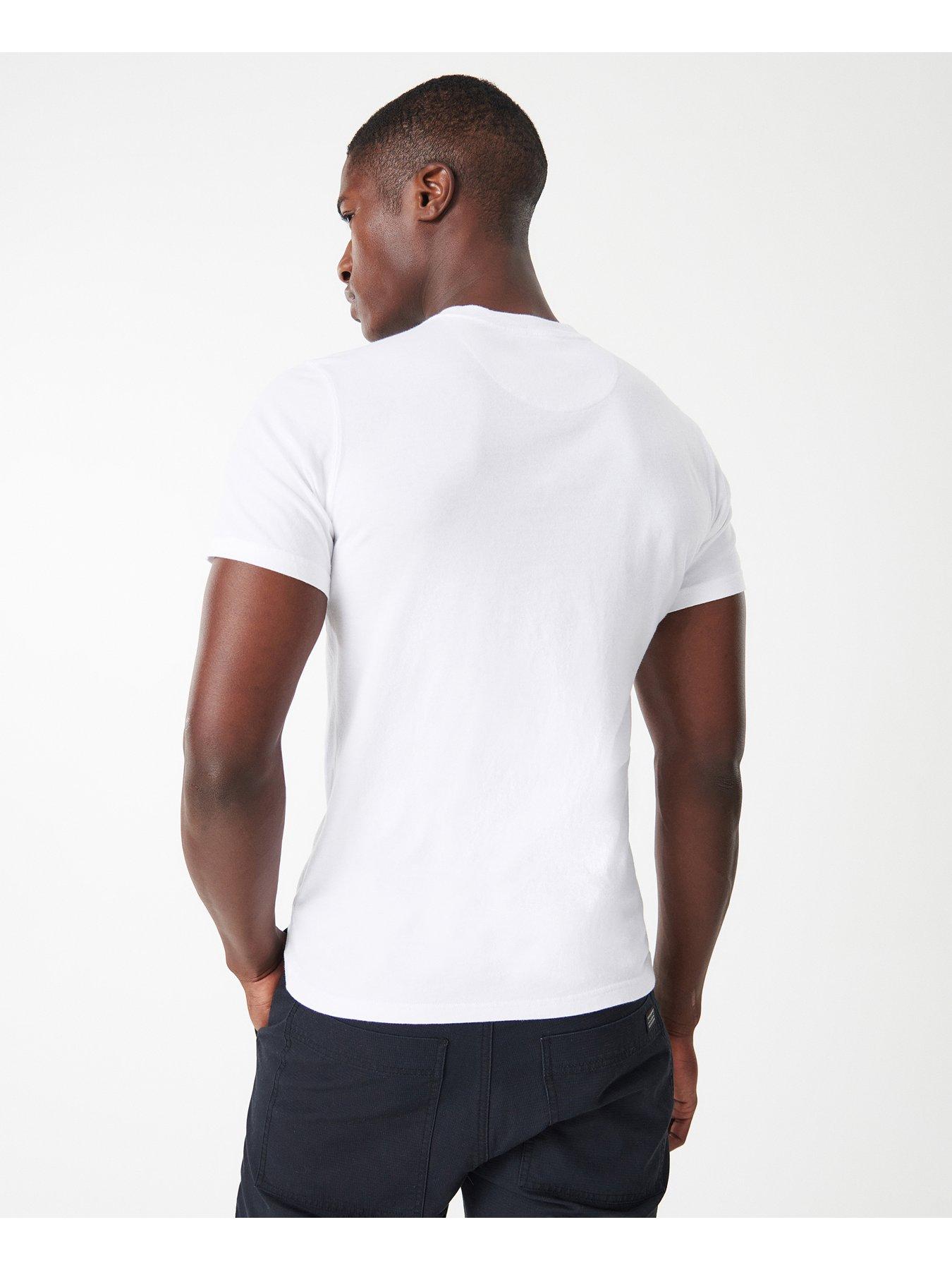 stillFront image of barbour-international-small-logo-t-shirt-white