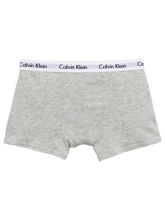 back image of calvin-klein-boys-2-pack-trunks-whitegrey