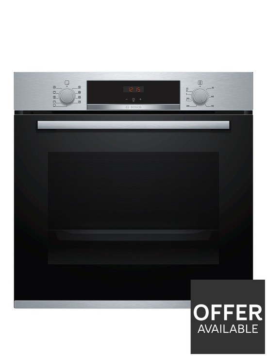 front image of bosch-serie-4-hbs534bs0b-built-in-single-oven-with-3d-hotair-stainless-steel