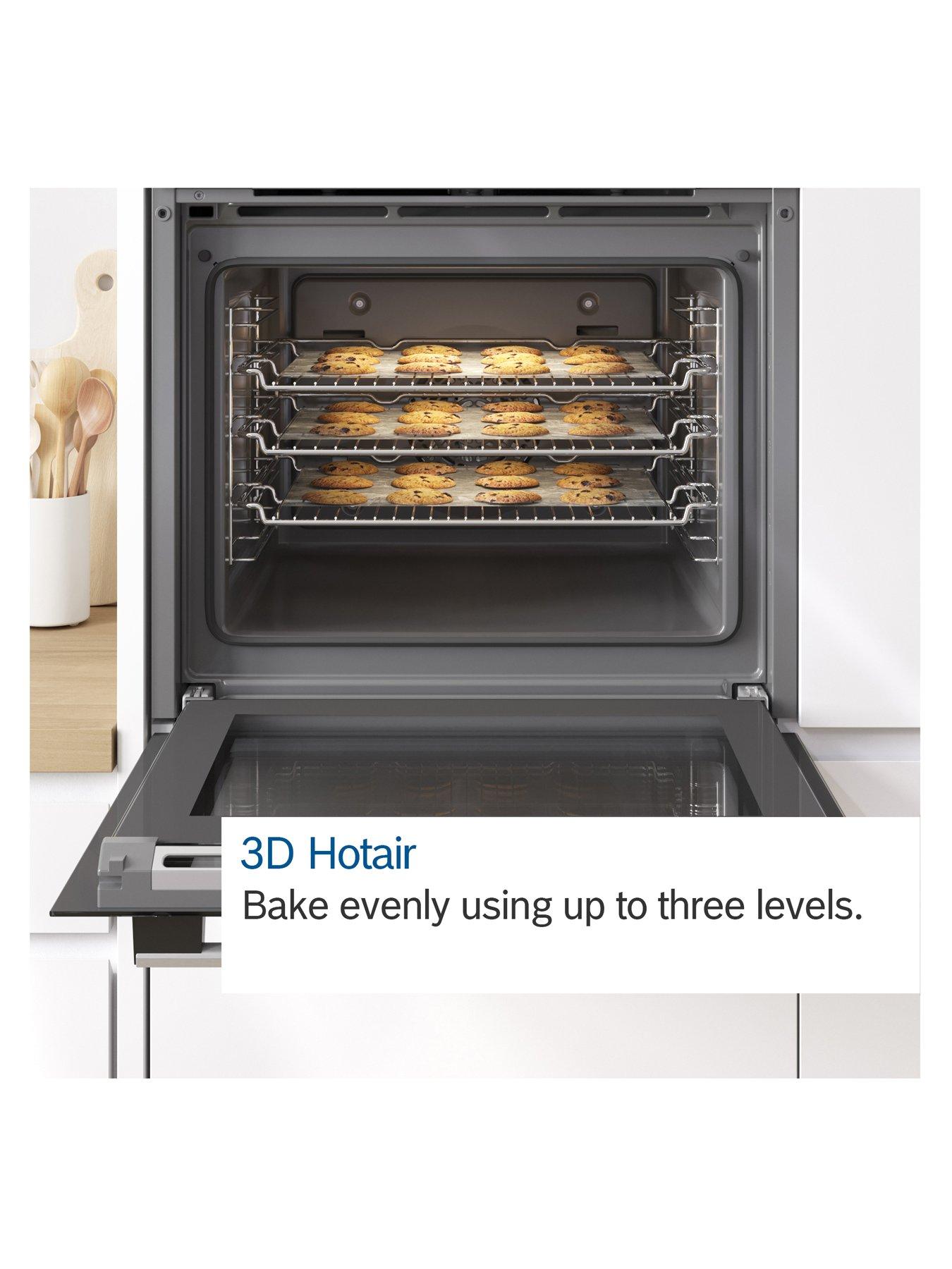  image of bosch-series-hbs534bs0b-built-in-single-oven-with-3d-hotair-stainless-steel
