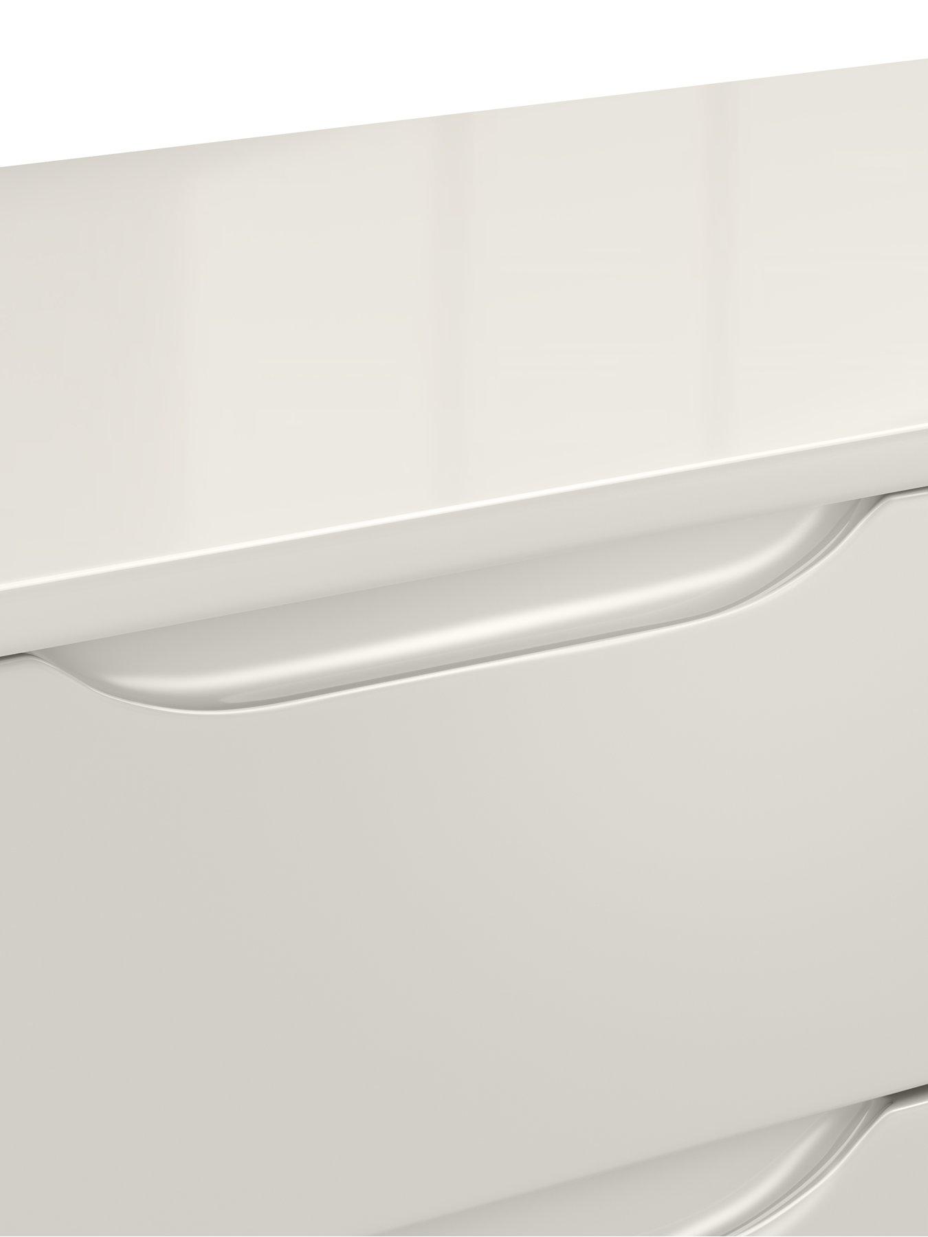 Image 5 of 5 of One Call Bilbao Ready Assembled Compact High Gloss Sideboard - Grey
