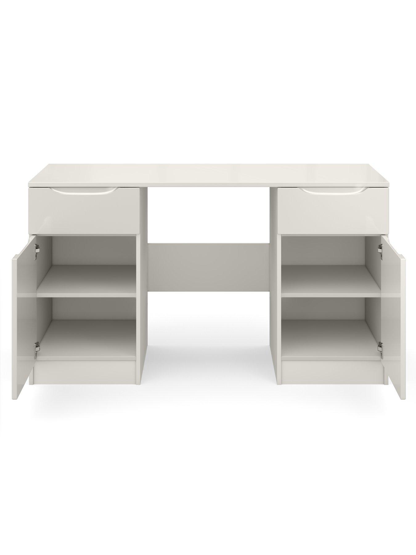 Image 4 of 5 of One Call Bilbao Ready Assembled High Gloss Desk - Grey