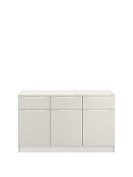 Very Bilbao Ready Assembled Large High Gloss Sideboard - Grey Picture