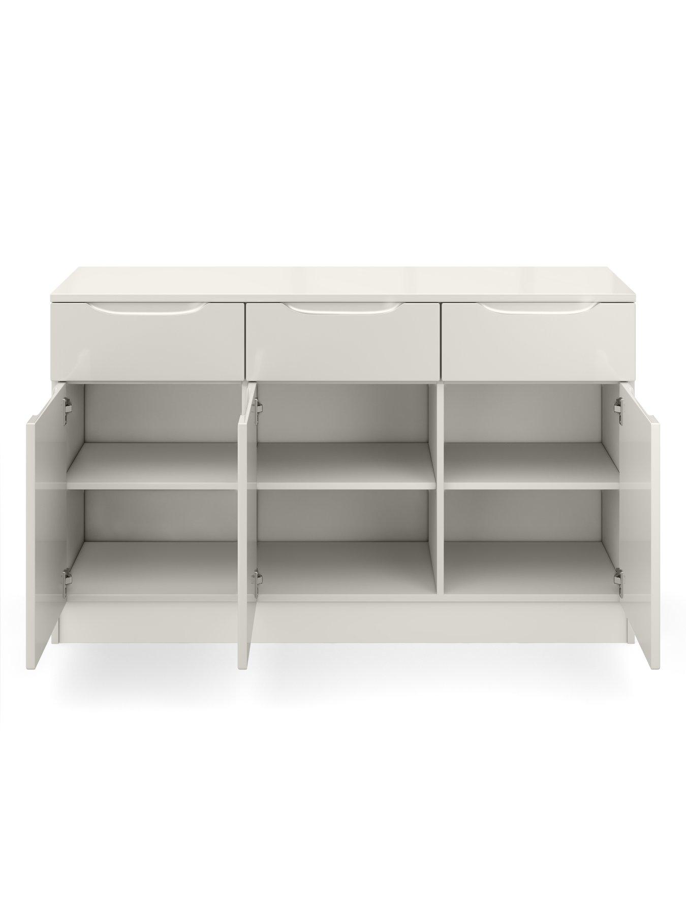 Image 4 of 5 of One Call Bilbao&nbsp;Ready Assembled Large High Gloss Sideboard - Grey