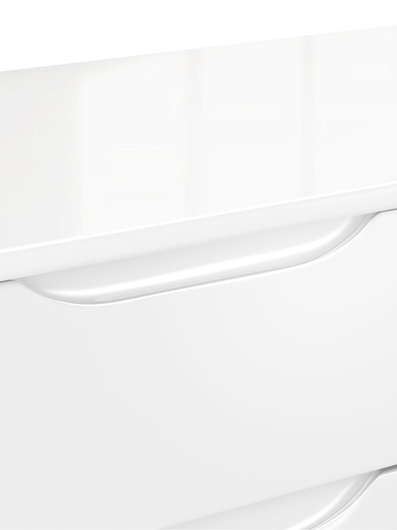  image of one-call-bilbao-ready-assembled-compact-high-gloss-sideboard-white