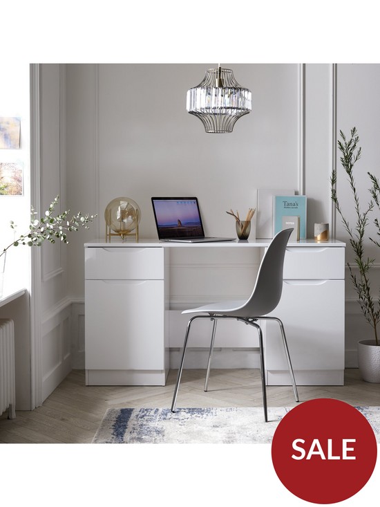 stillFront image of bilbao-ready-assembled-high-gloss-desk-white