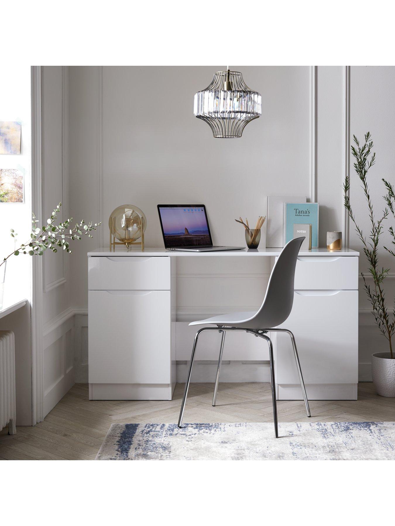 stillFront image of one-call-bilbao-ready-assembled-high-gloss-desk-white