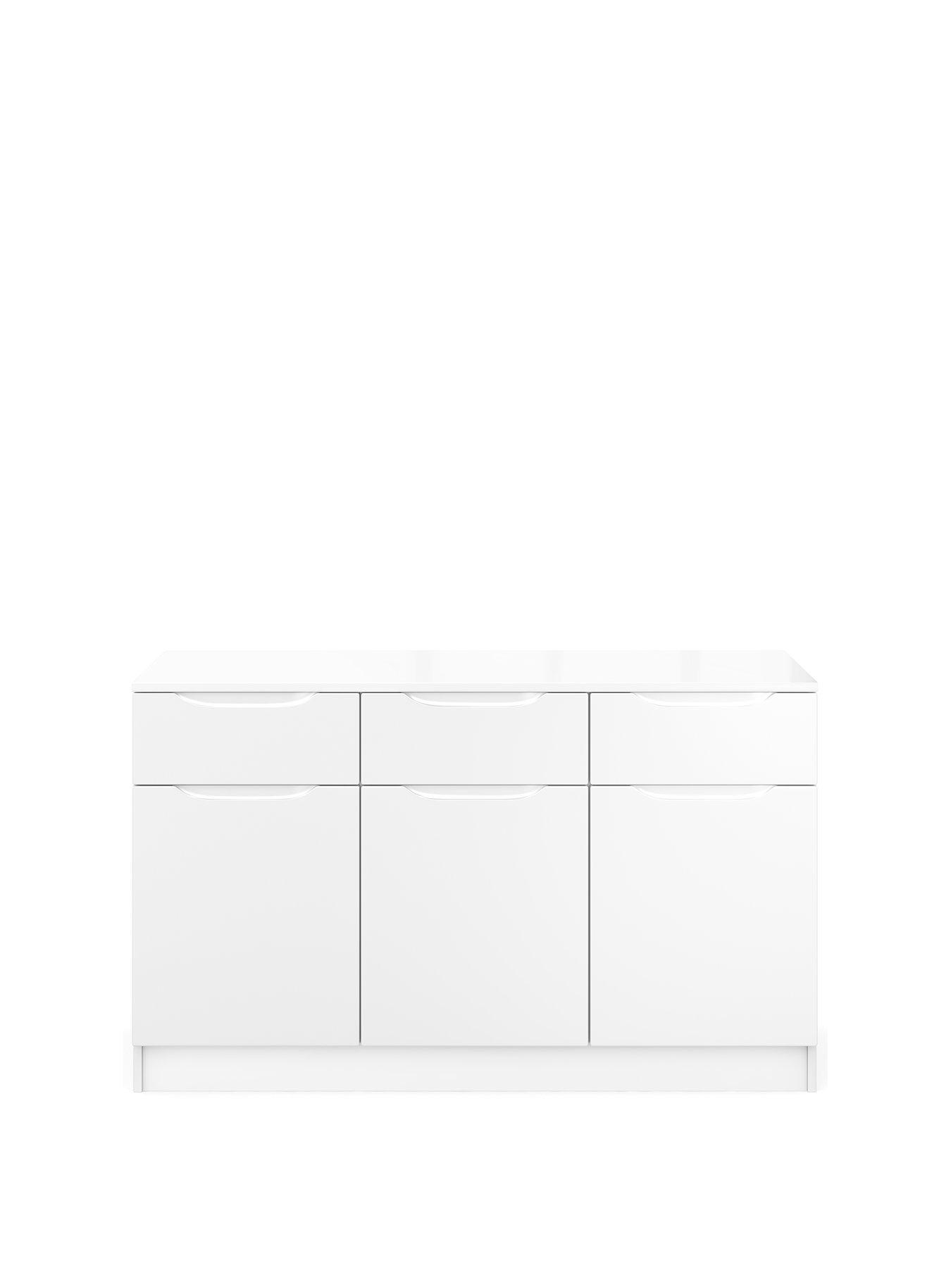 front image of one-call-bilbao-ready-assembled-large-high-gloss-sideboard-white