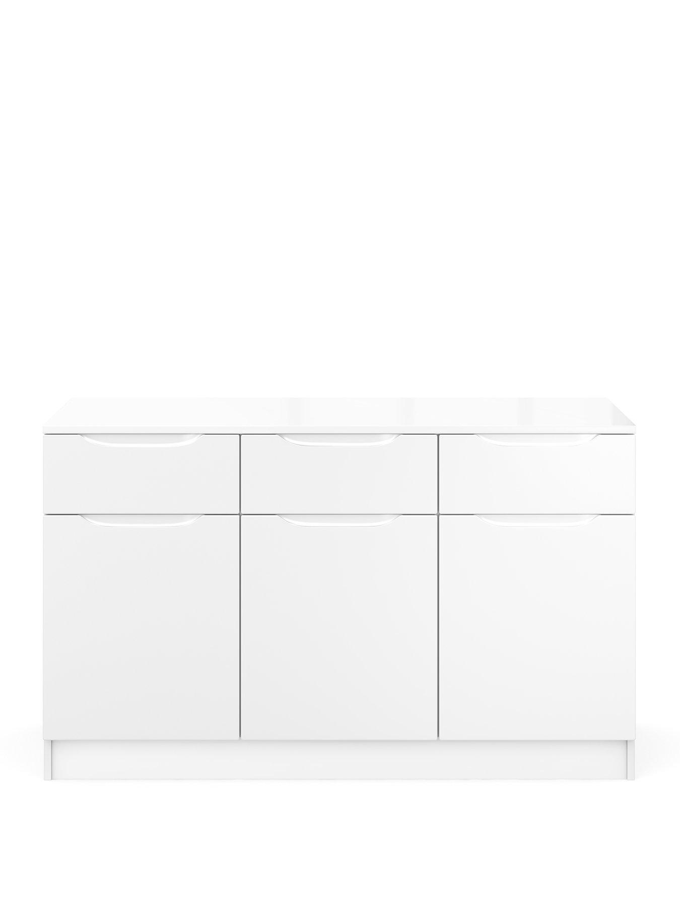Image 2 of 6 of One Call Monaco Large Sideboard - Gloss White