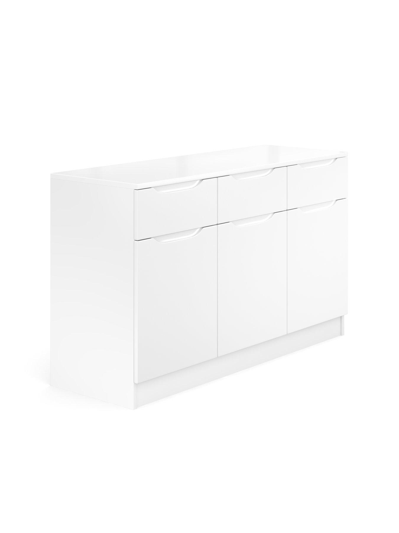 Image 3 of 6 of One Call Monaco Large Sideboard - Gloss White