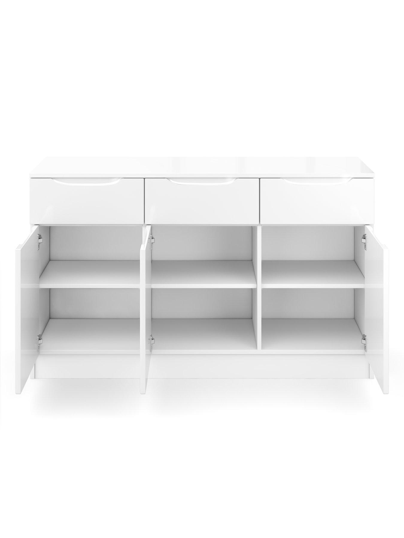 Image 4 of 6 of One Call Monaco Large Sideboard - Gloss White