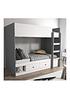  image of very-home-peyton-storage-bunk-bed-with-mattress-options-buy-and-save-whitegrey