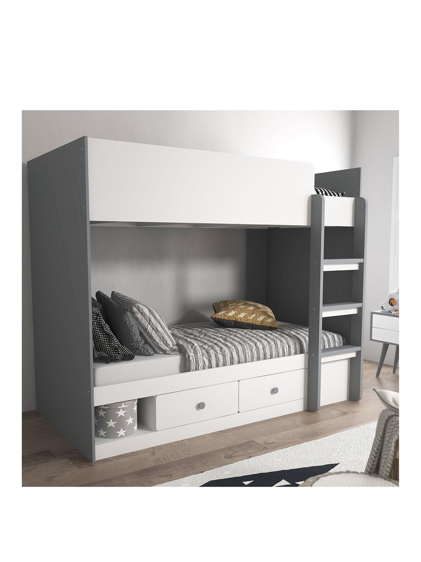 stillFront image of very-home-peyton-storage-bunk-bed-with-mattress-options-buy-and-save-whitegrey
