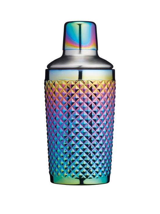 front image of kitchencraft-barcraft-300ml-glass-rainbow-cocktail-shaker