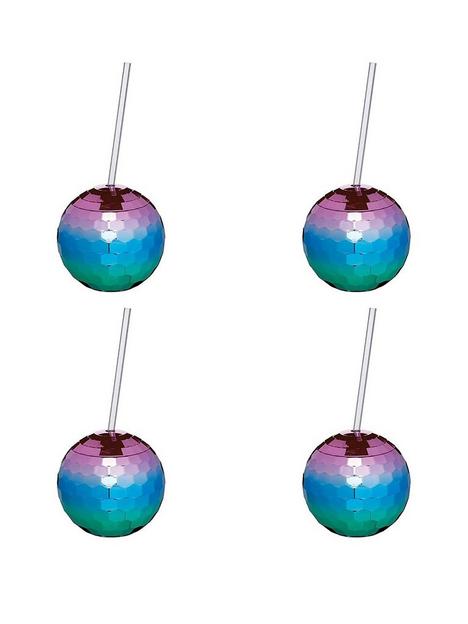 kitchencraft-barcraft-set-of-4-disco-drinks-ball-cocktail-cup